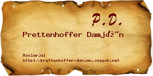 Prettenhoffer Damján névjegykártya